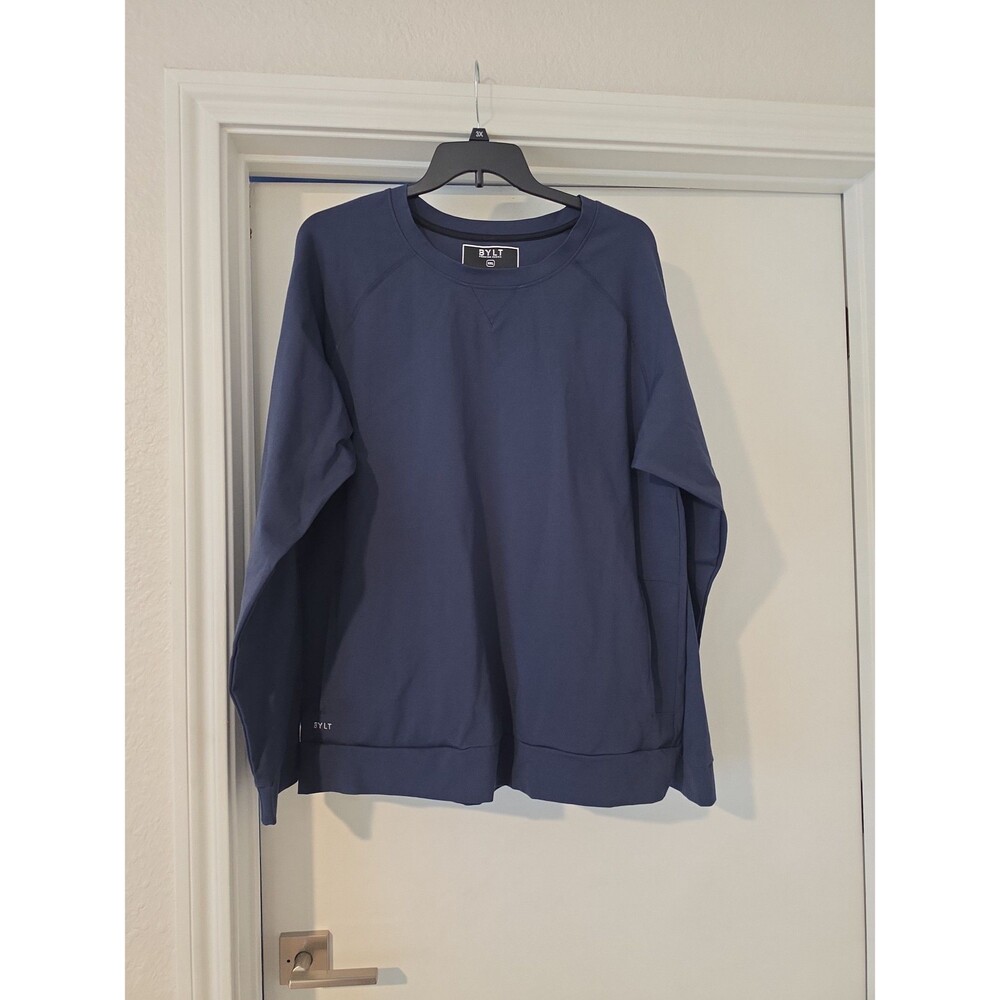 BYLT Navy Blue Crewneck Sweatshirt Pullover Long Sleeve Sz XXL